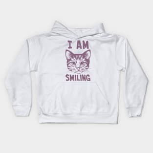 I Am Smiling Lavender Kids Hoodie